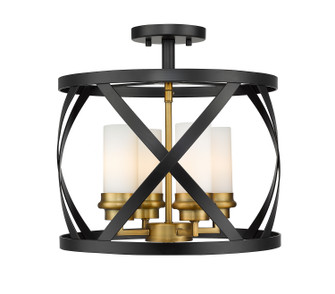 Semi-Flush Mts. Cage by Z-Lite ( 224 | 481SF15-MB-OBR Malcalester ) 