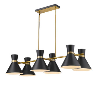 Linear/Island 4 Light + by Z-Lite ( 224 | 728-6L-MB-HBR Soriano ) 