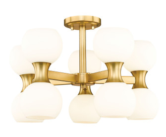 Semi-Flush Mts. Glass Down by Z-Lite ( 224 | 494-10SF-MGLD Artemis ) 
