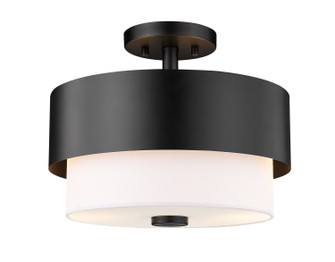 Semi-Flush Mts. Drum Shade by Z-Lite ( 224 | 495SF13-MB Counterpoint ) 