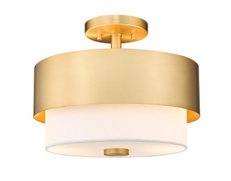 Semi-Flush Mts. Drum Shade by Z-Lite ( 224 | 495SF13-MGLD Counterpoint ) 