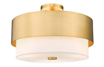 Semi-Flush Mts. Drum Shade by Z-Lite ( 224 | 495SF18-MGLD Counterpoint ) 
