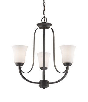 Mid. Chandeliers Glass Up by Z-Lite ( 224 | 7000-3BRZ Halliwell ) 