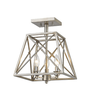 Semi-Flush Mts. Cage by Z-Lite ( 224 | 447SF-AS Trestle ) 