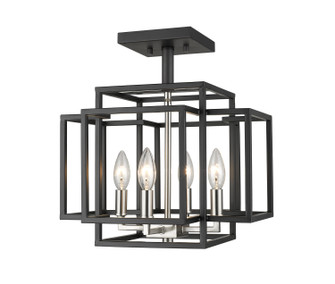 Semi-Flush Mts. Cage by Z-Lite ( 224 | 454SF-BK-BN Titania ) 