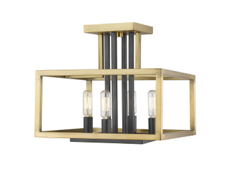 Semi-Flush Mts. Cage by Z-Lite ( 224 | 456SF-OBR-BRZ Quadra ) 
