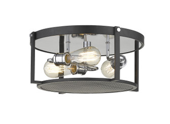 Flush Mounts Cage Style by Z-Lite ( 224 | 723F15-MB+CH Halcyon ) 